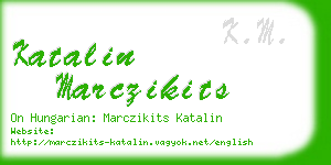 katalin marczikits business card